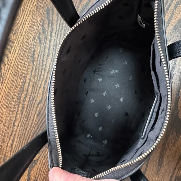 Kate Spade Black Shimmy Glitter Small Tote Purse - Picture 3 of 3